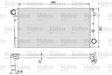 Радіатор системи охолодження VALEO 234924 (фото 1)