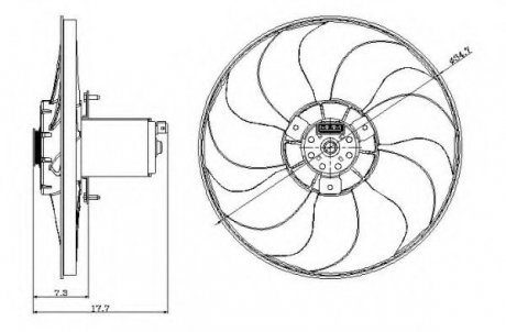 Вентилятор радіатора NRF 47404