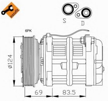 Компресор кондиціонера NRF 32038