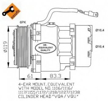 Компрессор кондиционера NRF 32040