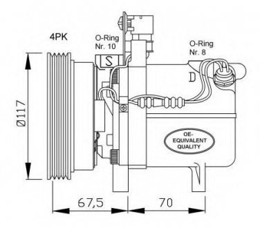 Компресор кондиціонера NRF 32055