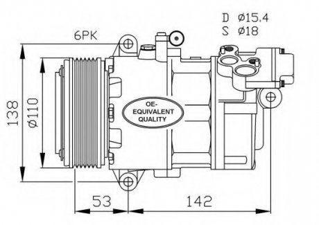 Компресор кондиціонера NRF 32184