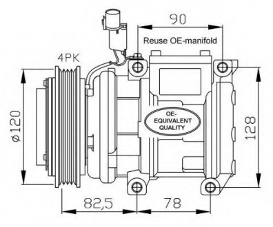 Компресор кондиціонера NRF 32449