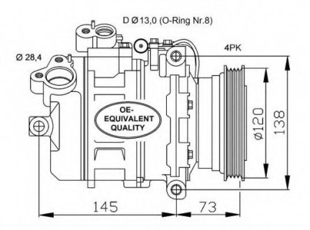 Компресор кондиціонера NRF 32519