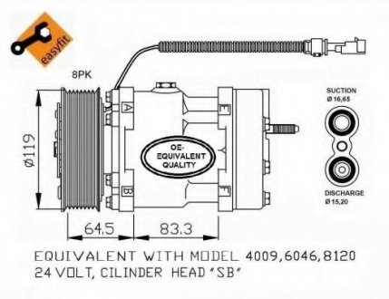 Компресор кондиціонера NRF 32750