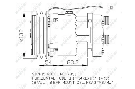 Компрессор кондиционера NRF 32757