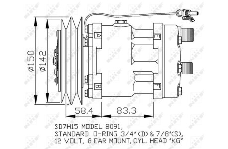 Компресор кондиціонера NRF 32767