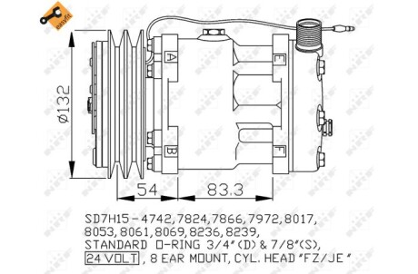 Компресор кондиціонера NRF 32769