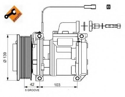 Компресор кондиціонера NRF 32824