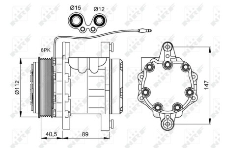 Компрессор кондиционера NRF 32878