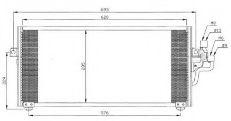 Радиатор кондиционера NRF 35268