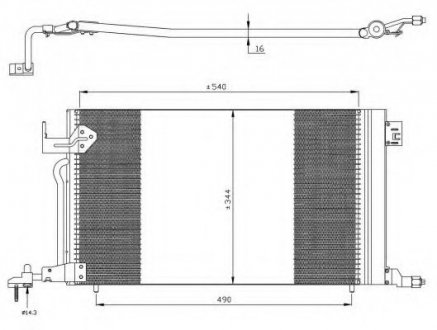 Радіатор кондиціонера NRF 35304