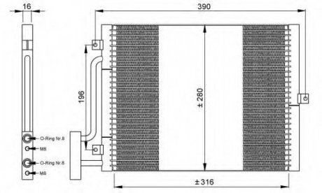 Радиатор кондиционера NRF 35307 (фото 1)