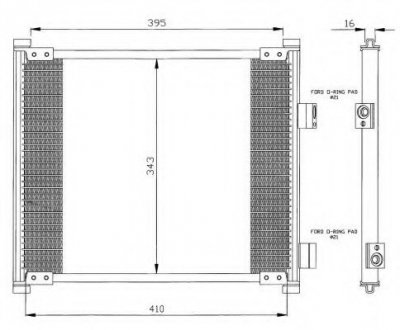 Радиатор кондиционера NRF 35357