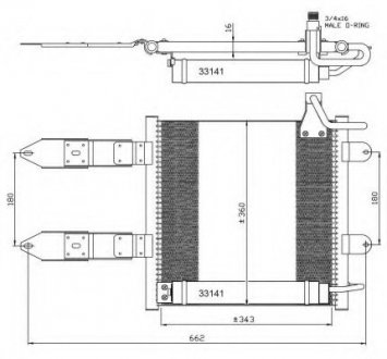 Радіатор кондиціонера NRF 35367 (фото 1)