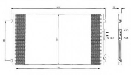 Радиатор кондиционера NRF 35383