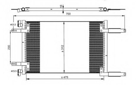 Радіатор кондиціонера NRF 35493