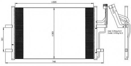 Радиатор кондиционера NRF 35507