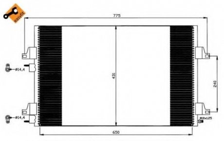 Радиатор кондиционера NRF 35557 (фото 1)