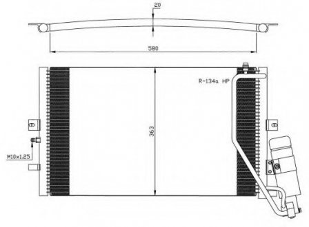 Радиатор кондиционера NRF 35558