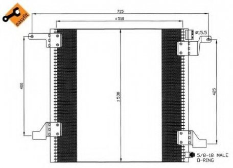 Радіатор кондиціонера NRF 35579