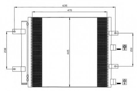 Радіатор кондиціонера NRF 35604