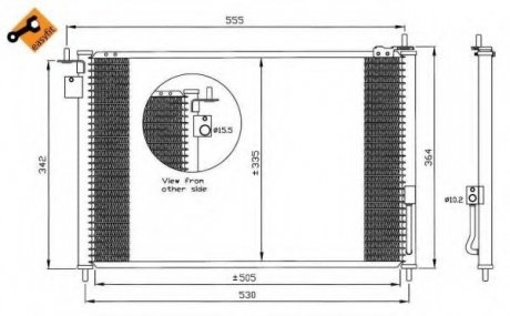 Радіатор кондиціонера NRF 35635