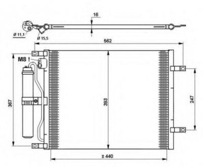 Радиатор кондиционера NRF 35783