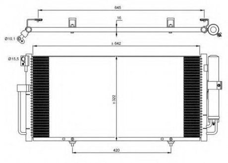 Радиатор кондиционера NRF 35875 (фото 1)