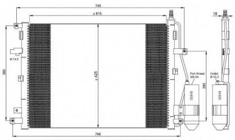 Радиатор кондиционера NRF 35876 (фото 1)