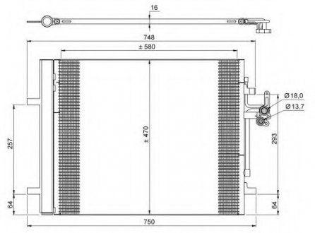 Радіатор кондиціонера NRF 35884