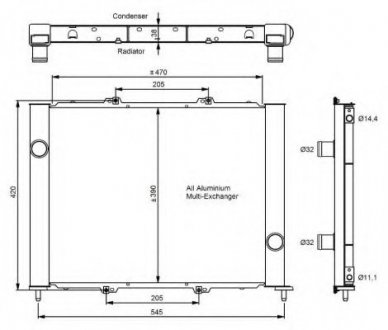 Радіатор кондиціонера NRF 35887