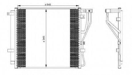 Радиатор кондиционера NRF 35980