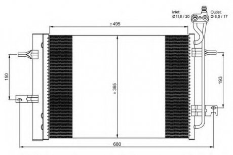 Радиатор кондиционера NRF 350034