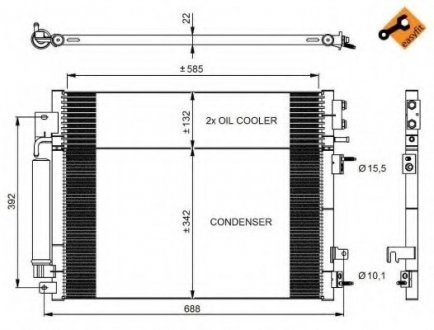 Радиатор кондиционера NRF 350037 (фото 1)