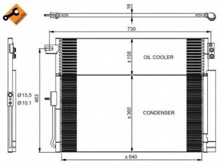 Радиатор кондиционера NRF 350038 (фото 1)