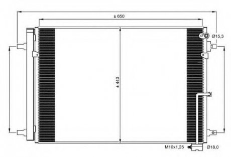 Радіатор кондиціонера NRF 350059