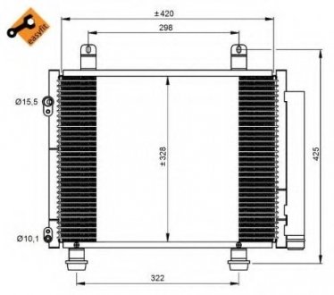 Радіатор кондиціонера NRF 350208