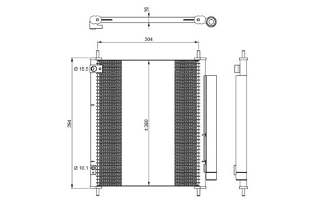 Радіатор кондиціонера NRF 350326