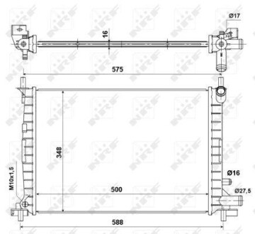 Радиатор системы охлаждения NRF 50130A