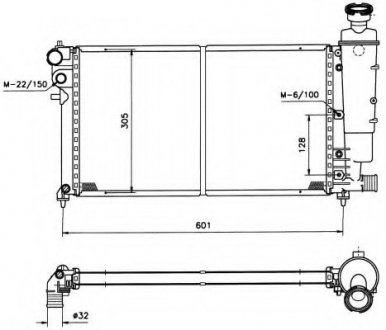 Радиатор системы охлаждения NRF 50428 (фото 1)