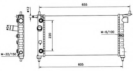 Радиатор системы охлаждения NRF 50552