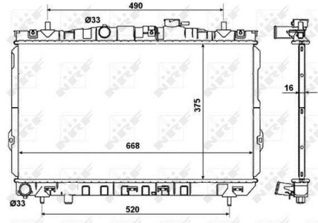 Радиатор системы охлаждения NRF 53471