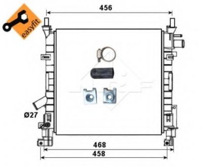 Радиатор системы охлаждения NRF 53651