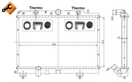 Радиатор системы охлаждения NRF 55307