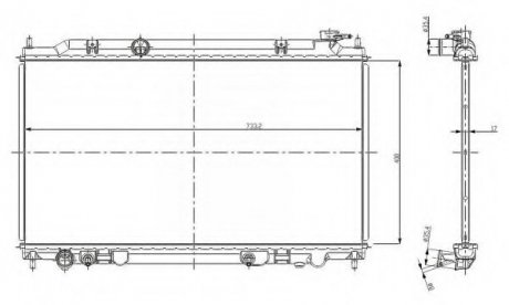 Радиатор системы охлаждения NRF 56080