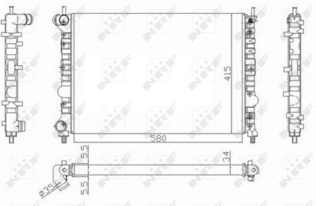 Радиатор системы охлаждения NRF 59051