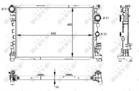 Радиатор системы охлаждения NRF 59133