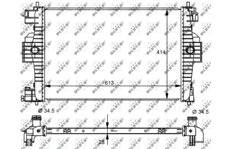 Радіатор системи охолодження NRF 59139