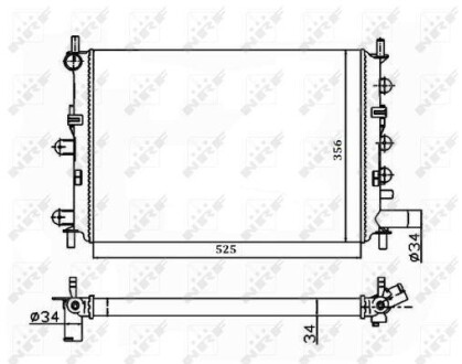 Радіатор системи охолодження NRF 514436A